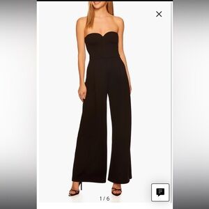 Pleated Sweetheart Neck Jumpsuit
